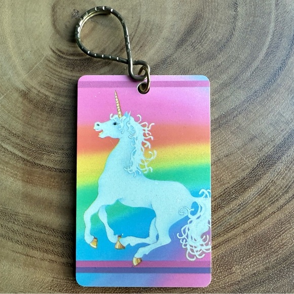 Vintage Paula’s Key Rings Rainbow Unicorn Keychain Keyring 1990 Nostalgic - Picture 1 of 10